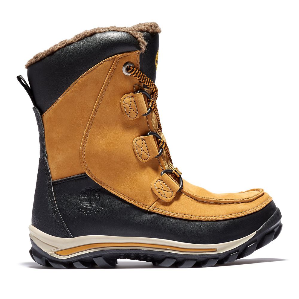 Timberland Μποτες Χιονιού Παιδικα Καφε/Μαυρα - Junior Chillberg Waterproof - Greece 8670159-VK